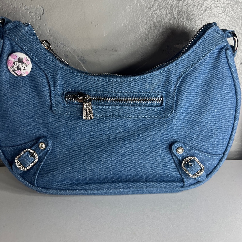 Blue Denim Shoulder Bag